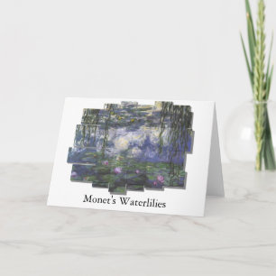 Monet Waterlilies mesh design Greeting Card