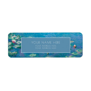 MONET "WATERLILIES" RETURN ADDRESS LABEL