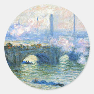 Monet - Waterloo Bridge, London Classic Round Sticker