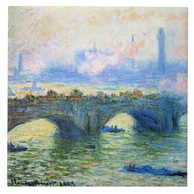Monet - Waterloo Bridge, London, Tile (Front)