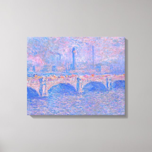 Monet - Waterloo Bridge, Sunlight Effect Canvas Print (Front)