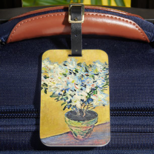 Monet - White Azaleas in a Pot,  Luggage Tag