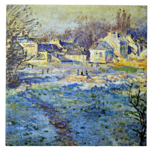Monet - White Frost, fine art painting, Tile
