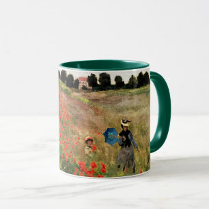 Monet - Wild Poppies near Argenteuil, fine art Mug