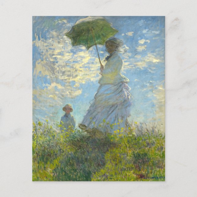 Monet Woman avec du papier parasol (Devant)