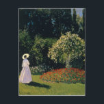 Monet - Woman in Garden Postcard<br><div class="desc">Impressionist Landscape Painting by Claude Monet - Classic Masterpieces - Claude Monet's Impressionist Painting Series - Woman in the Garden</div>