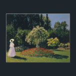 Monet - Woman in Garden Postcard<br><div class="desc">Impressionist Landscape Painting by Claude Monet - Classic Masterpieces - Claude Monet's Impressionist Painting Series - Woman in the Garden</div>