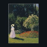 Monet - Woman in Garden Postcard<br><div class="desc">Impressionist Landscape Painting by Claude Monet - Classic Masterpieces - Claude Monet's Impressionist Painting Series - Woman in the Garden</div>