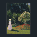 Monet - Woman in Garden Postcard<br><div class="desc">Impressionist Landscape Painting by Claude Monet - Classic Masterpieces - Claude Monet's Impressionist Painting Series - Woman in the Garden</div>