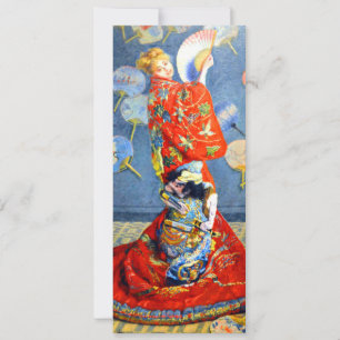 Monet Woman in Japanese Costume Invitation