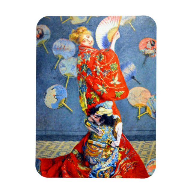 Monet Woman in Japanese Costume Magnet (Vertical)