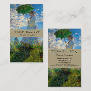 Monet Woman Parasol Impressionism Business Card