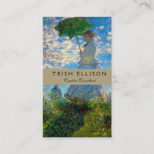 Monet Woman Parasol Impressionism Business Card