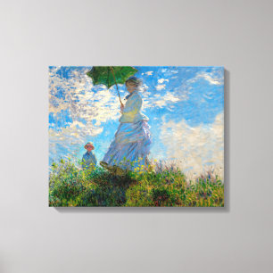 Monet Woman Parasol Impressionism Canvas Print