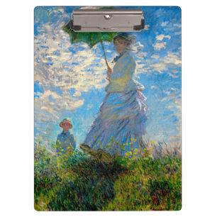 Monet Woman Parasol Impressionism Clipboard