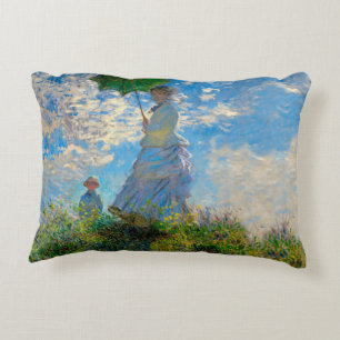Monet Woman Parasol Impressionism Decorative Pillow