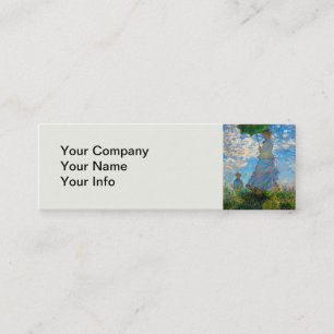 Monet Woman Parasol Impressionism Mini Business Card