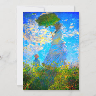 Monet Woman with a Parasol Card