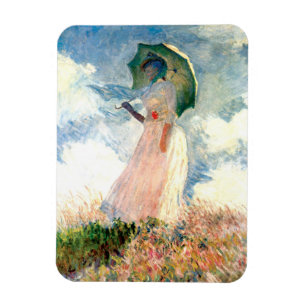 Monet Woman with a Parasol Facing Left Magnet