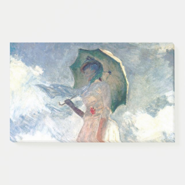 Monet Woman with a Parasol Facing Left Post-it Notes (Front)