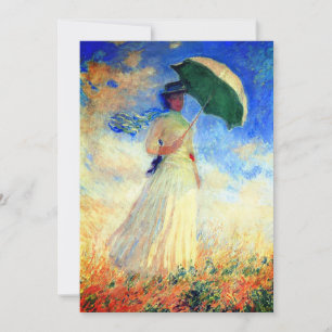 Monet Woman with a Parasol Facing Right Card