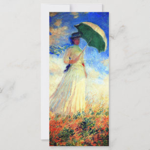 Monet Woman with a Parasol Facing Right Card