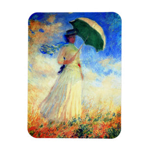  Monet Woman with a Parasol Facing Right Magnet