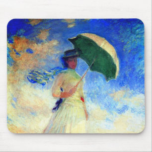Monet Woman with a Parasol Facing Right Mouse Pad