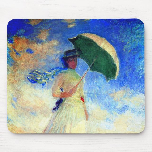 Monet Woman with a Parasol Facing Right Mouse Pad (Front)