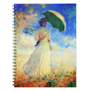 Monet Woman with a Parasol Facing Right Notebook