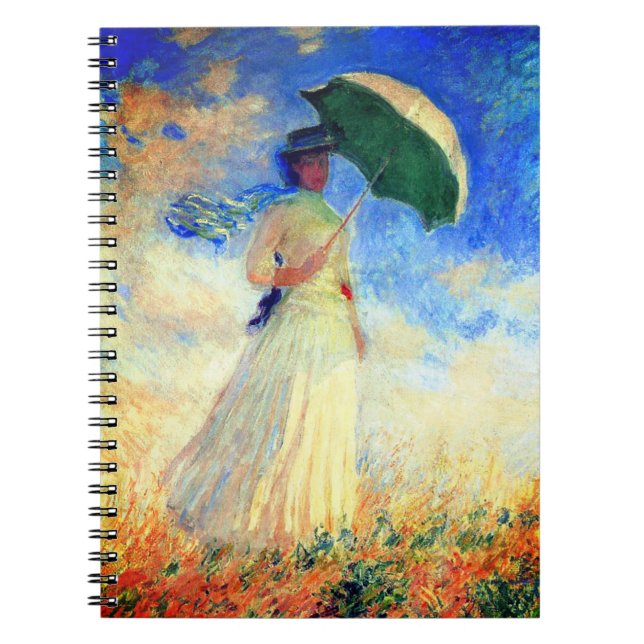 Monet Woman with a Parasol Facing Right Notebook (Front)
