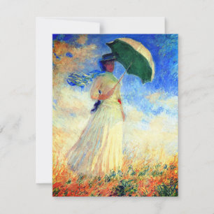Monet Woman with a Parasol Facing Right Save The Date