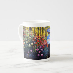 Monet Woman with a Parasol in Garden Bone China Mug