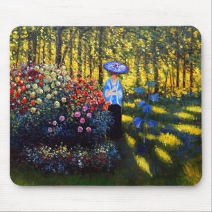 Monet Woman with a Parasol in Garden Mouse Pad