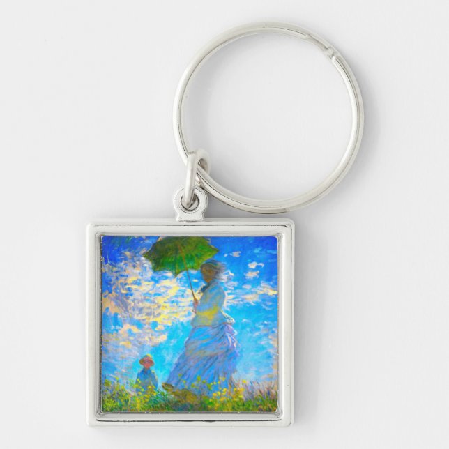 Monet Woman with a Parasol Keychain (Front)