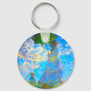 Monet Woman with a Parasol Keychain