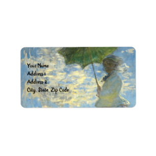 Monet Woman with a Parasol Label