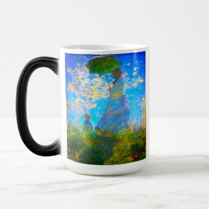 Monet Woman with a Parasol Magic Mug