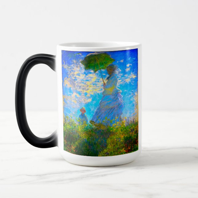 Monet Woman with a Parasol Magic Mug (Left)