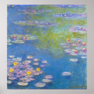 Monet Yellow Water Lilies Poster