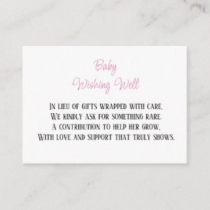 Monetary Contribution Baby Wishing Well  Enclosure Card
