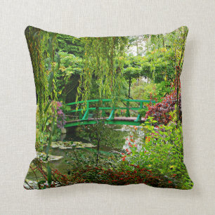 Monet's bridge, Monet's garden, Giverny Throw Pillow