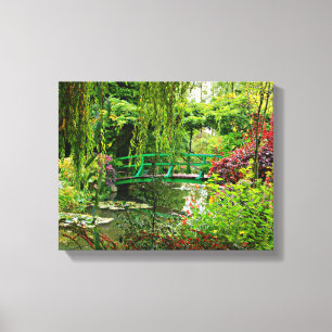 Monet's bridge over lily pond, Monet's garden Canvas Print
