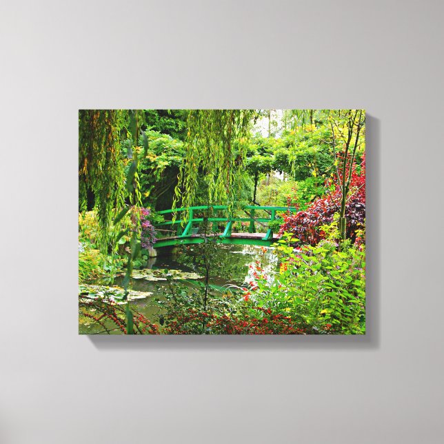 Monet's bridge over lily pond, Monet's garden Canvas Print (Front)