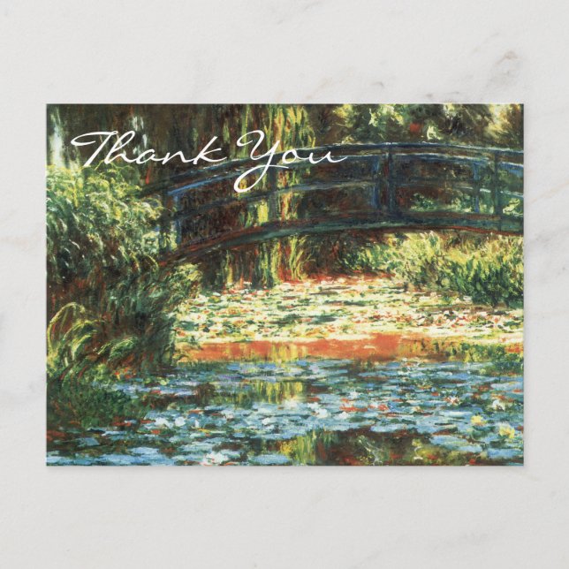 Monet's Bridge Over The Water Lily Pond Postcard (Front)