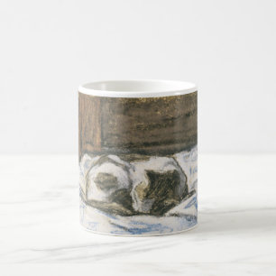Monet's Cat Sleeping on a Bed Coffee Mug