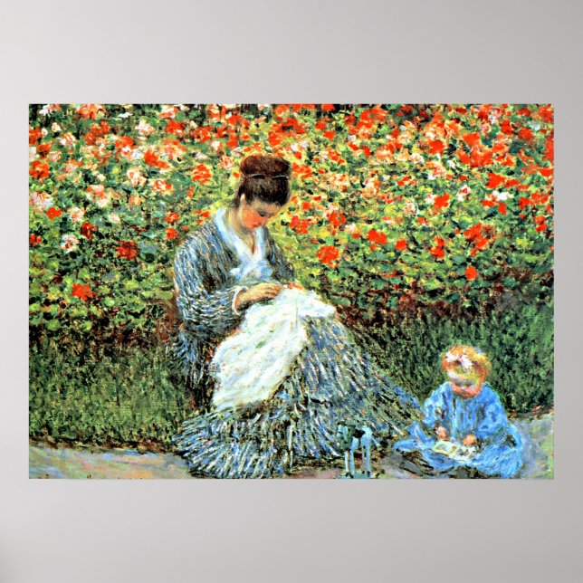 Monet's Famous Painting: Camille Monet and Child Poster (Front)