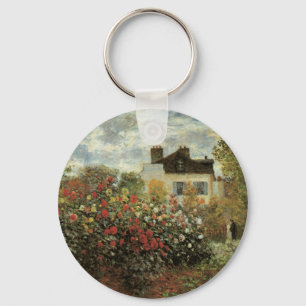 Monet's Garden at Argenteuil by Claude Monet Keychain