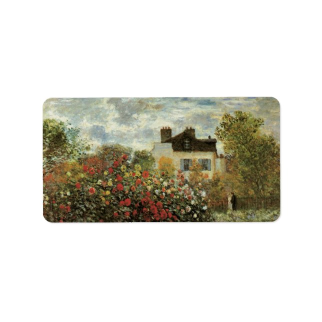 Monet's Garden at Argenteuil by Claude Monet Label (Front)
