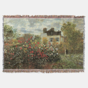 Monet's Garden at Argenteuil by Claude Monet Throw Blanket